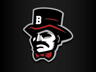 Barons baron bowtie character logo mascot mustache sports tophat