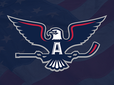 Brooklyn Americans concept eagle hockey logo sports