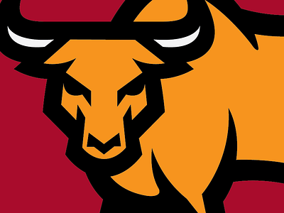 Bull bull logo sports vector