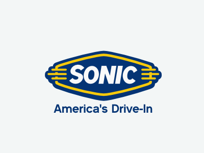 Sonic brand drive in fastfood food logo restaurant sonic