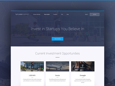 FlashFunders Homepage crowdfunding design flashfunders homepage kopeć patryk startups