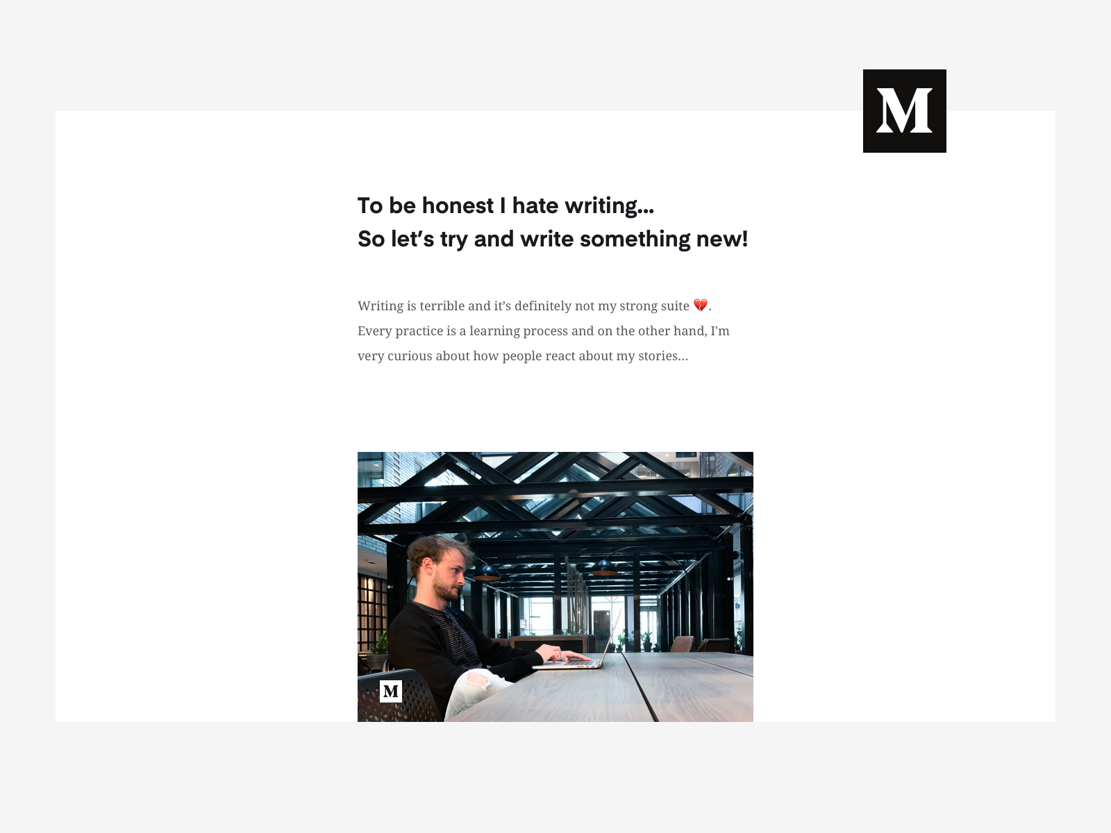 Medium Article by Patryk Kopeć on Dribbble