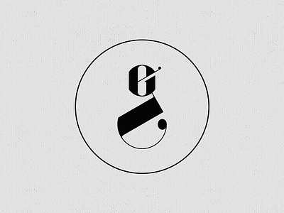 Gustavo Esquinca Monogram black circle ge gustavo esquinca identity mark modern monogram personal serif typography wip