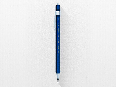 Pencil blue build grain illustration lead holder long shadow pencil tools