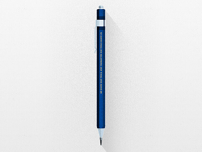Pencil + fixed text blue build grain illustration lead holder long shadow pencil tools