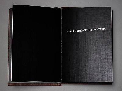 The Sinking of the Lusitania 1912 april book illustration lusitania ship sinking spread staccato typography