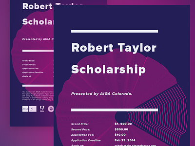 Robert Taylor Scholarship Poster, 2014 2014 aiga poster robert taylor scholarship