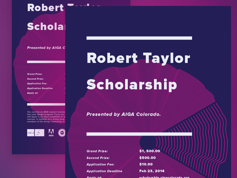 Robert Taylor Scholarship Poster, 2014 2014 robert taylor aiga scholarship poster