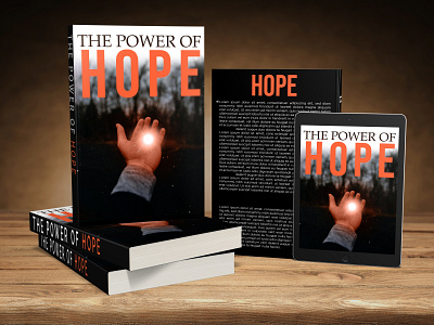 Hope book book cover book cover art book cover design book cover designer book cover mockup design hope illustration orange photomanipulation typography