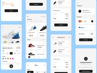 Shoes App Project design e commerce ios minimal mobile app mobile ui nike shoe shoes app shop app shops sneakers app store ui ux