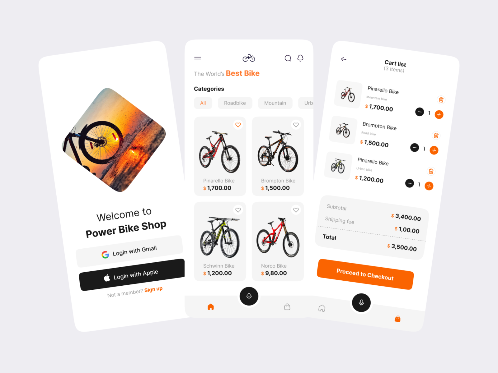 Bike Online Store App by NUR MOHAMMAD SHEKH on Dribbble