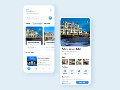 Hotel Booking - Mobile App Design accommodation app booking booking app design hostel hotel hotel booking interface mobile rent reservation room tour app travel trip app ui ux