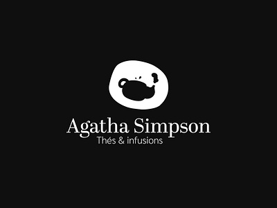 Logo - Agatha Simpson - Tea design icon illustration logo vector