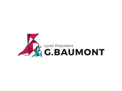 G. Baumont - Logo bird blue design graphic design high school icon logo new origami red school vector