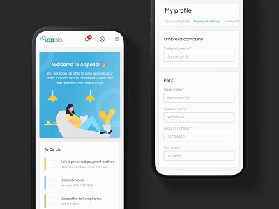 Appollo admin adminsystem apiko application checklist crm dashboard mobile myprofile paymentdetails profile settings todolist userplatform