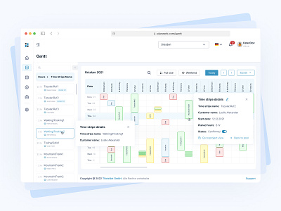 PlanWerk - Management Panel apiko blue calendar dashboard employee gannt gantt hr management planner planning taskmanagement tasks timeline timestripe