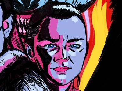 Arya Stark game of thrones illustration procreate