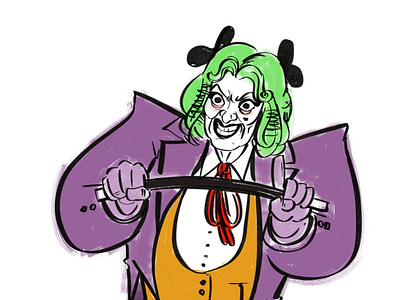Betty Davis as The Joker illustration procreate
