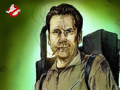 Jon Hamm Ghostbuster ghostbuster illustration