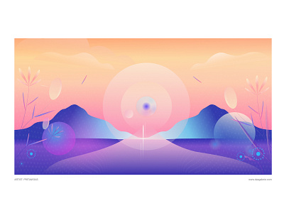 Sceneric Digital Art work by Pritam Das 3d design illustrator landscape mountain ui vector