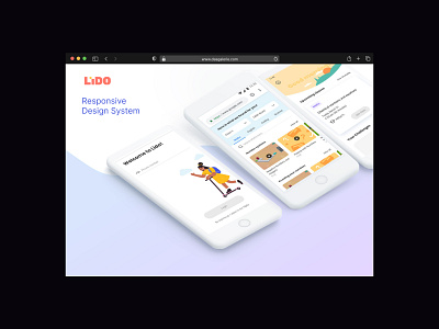 Responsive Design System UX UI Design branding design logo minimal typography ui