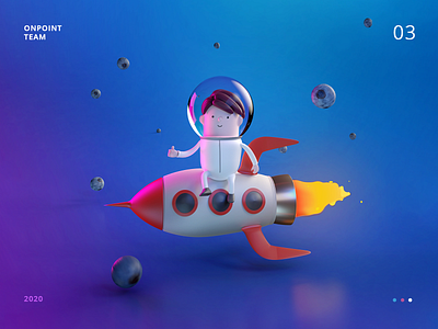 Blueberry in space 3d 3d animation 3d art 3d modeling art blueberry boy design illustration mobile rocket space stars