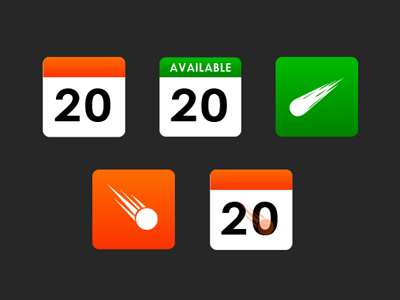 App Icons calendar flat icons meteor