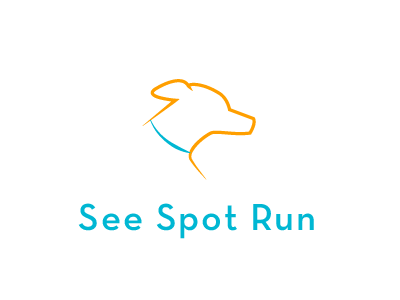 Final See Spot Run logo dog walking logo