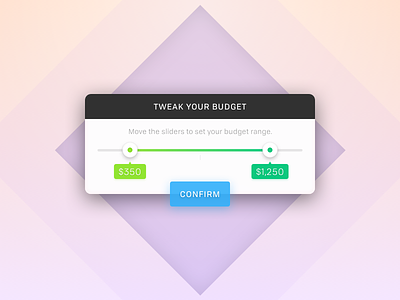 Budget Tweaker budget daily edit mobile modal popup range slider tweak ui