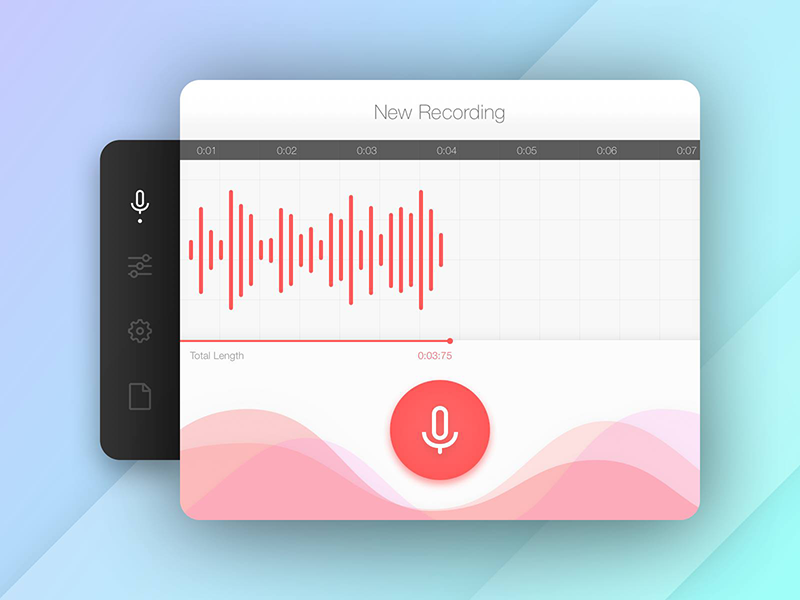 Recording Interface by Vipul Malhotra on Dribbble
