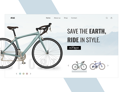 Bike Shop Landing Page 3d bicycle bike buy creative cycle design figma landing page online shopping road ui vehicle web website