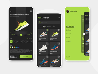 Shoes App - Mobile design concept