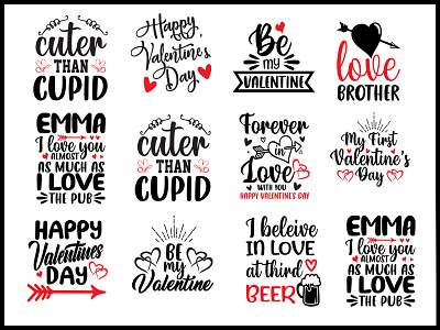 Valentine's day SVG Bundle branding design graphic design illustration logo shirt t shirt design typography ui vector