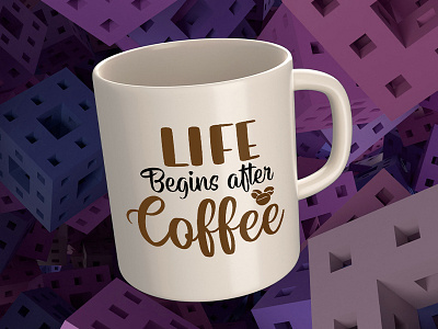 Coffee mug design animation design graphic design mug t shirt design typography vector