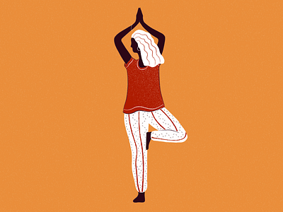 Yoga Girl graphic design illustration vector