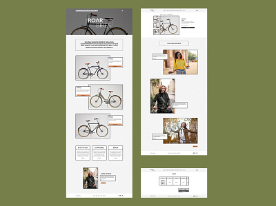 Roar Bikes Web Design design graphic design ui ux