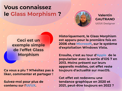 Qu'est-ce que le Glass Morphism ? adobexd design france french glassmorphism graphicdesign ui ux