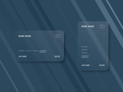 Digital Credit Card (horizontal & vertical) - UI Design app appdeisgn branding conceptdesign credicarddesign creditcard design glassmorphism illustration productdesign ui uidesign uitrends ux vector