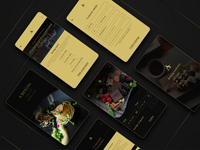Fine dining restaurant - Application app appdesign branding design finedine finediningapp mobileapp restaurantapp ui uidesign uiux ux