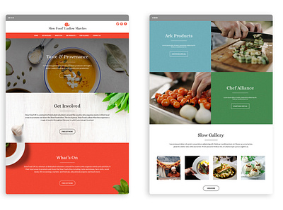 Food Website design modern modern website design website