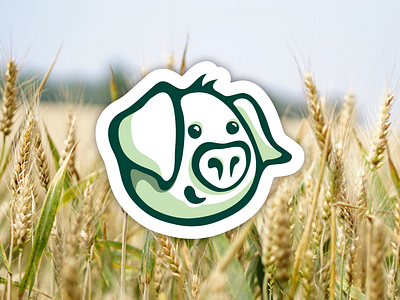 Pig Logo agriculture logo animal logo branding cartoon cute farm logo farmer logo logo design logo for sale pig piglet playful pork rural unique logo