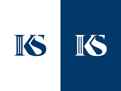 KS Initials Letters K and S Logo