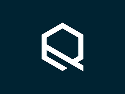 Letter Q Hexagon Logo blocky bold branding clean construction geometric letter q logo logo design logo for sale minimalist modern modern logo q simple solid ui
