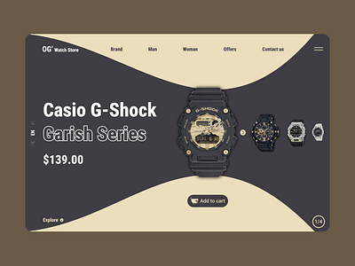 OG' Watch store (my first design) branding graphic design ui ux web design