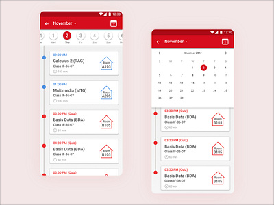 My Campus Schedule academy android campus courses explorations ios mobile schedule sketch time timeline ui