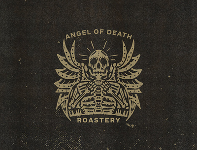 Angel of Death alternative angel bold branding death ghost illustration logo skeleton skull art skull logo vector