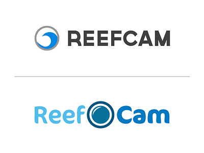 Failed Logos camera lens logo reef wave