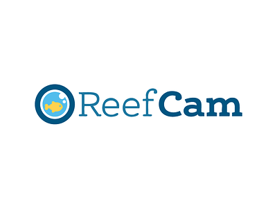 Reefcam Logo blue fish logos reefcam water