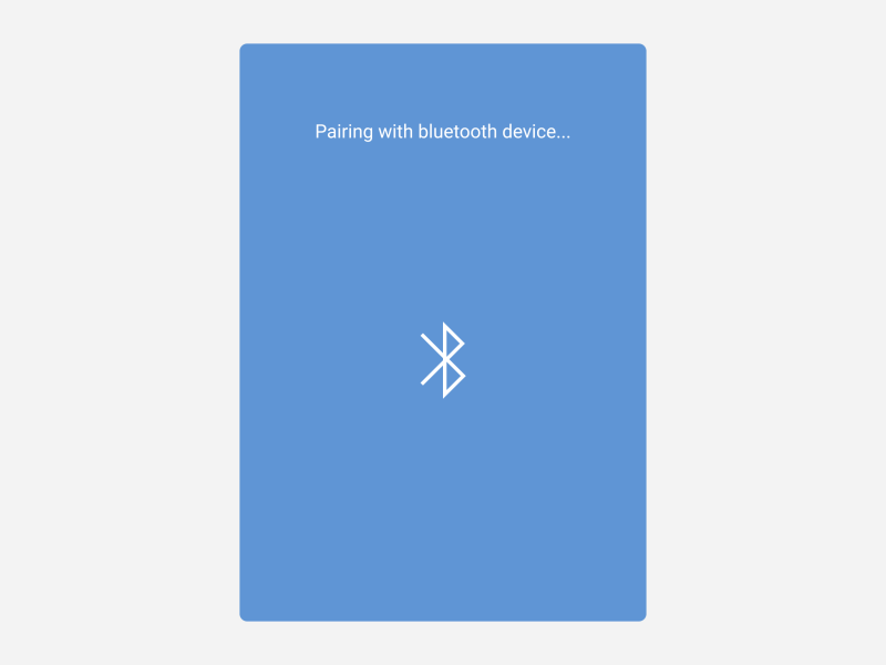 Bluetooth pairing animation by Leandro Gebel on Dribbble