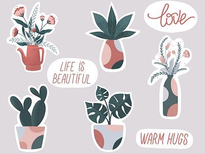 Sticker Design Botanical Illustration